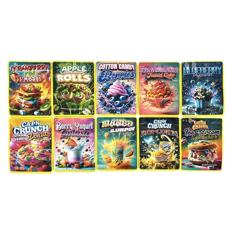 Artistic Dessert Series 3.5g Holographic Mylar Bags